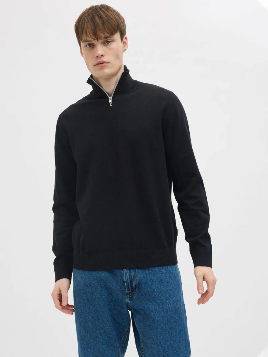 bluzka męskie jj rebel 12268358 callum half zip czarny