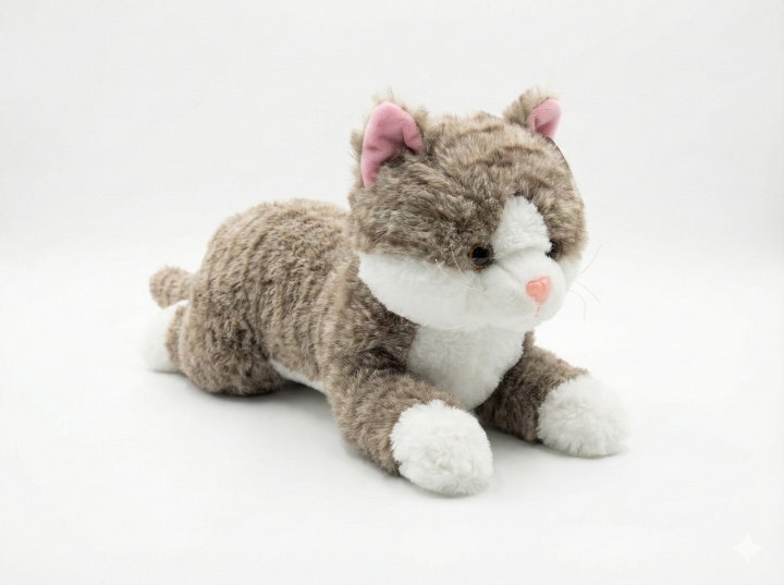 Maskotka Pluszowy Kot 45cm Brązowy - Przytulanka dla Dzieci