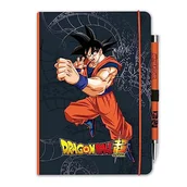 Pozostałe książki - Grupa Erik Notatnik Dragon Ball Super Goku z boligraf projektor - Notatnik A5 Premium - Notatnik kropkowany/Notatnik A5 białe arkusze - Notatnik A5 - miniaturka - grafika 1