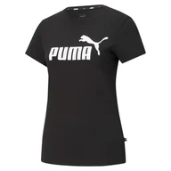 Koszulki sportowe damskie - Koszulka Puma ESS Logo Tee W 586774 01 - miniaturka - grafika 1