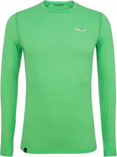 Koszulki sportowe męskie - Koszulka z Długim Rękawem Salewa Pedroc 2 DRY - fluo green melange - grafika 1