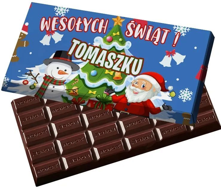CZEKOLADA - ŚWIĘTA MIKOŁAJKI SZKOŁA KLASA - nadrukuj IMIĘ Personalizacja