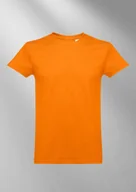 Koszulki męskie - T-Shirt koszulka uniwersalna POMARAŃCZOWA bez nadruku 100% bawełna rozmiar 2XL - miniaturka - grafika 1