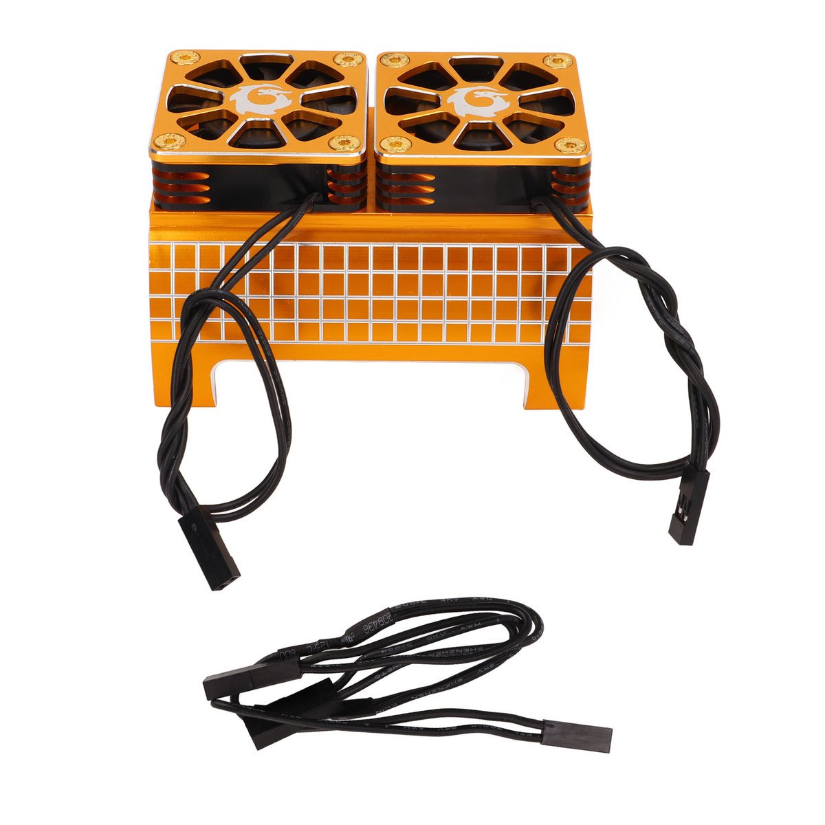 Silnik RC z podwójnym wentylatorem chłodzącym, radiator ze stopu aluminium, 5 do 7,4 V.