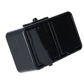 Gniazdka elektryczne - Gniazdo natynkowe podwójne z uziemieniem, IP44, czarny CEDAR - miniaturka - grafika 1