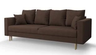 Ciemnobrązowa sofa rozkładana S8-C50 - Sofy i kanapy Ciemnobrązowa sofa rozkładana S8-C50 - Sofy i kanapy - miniaturka - grafika 1