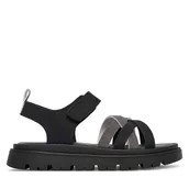 Buty dla dziewczynek - Sandały Primigi 1438233 M Czarny - miniaturka - grafika 1