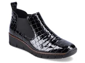 Botki damskie - Botki damskie Riekier 53794-01 sztyblety czarne skórzane ocieplane-38 - miniaturka - grafika 1