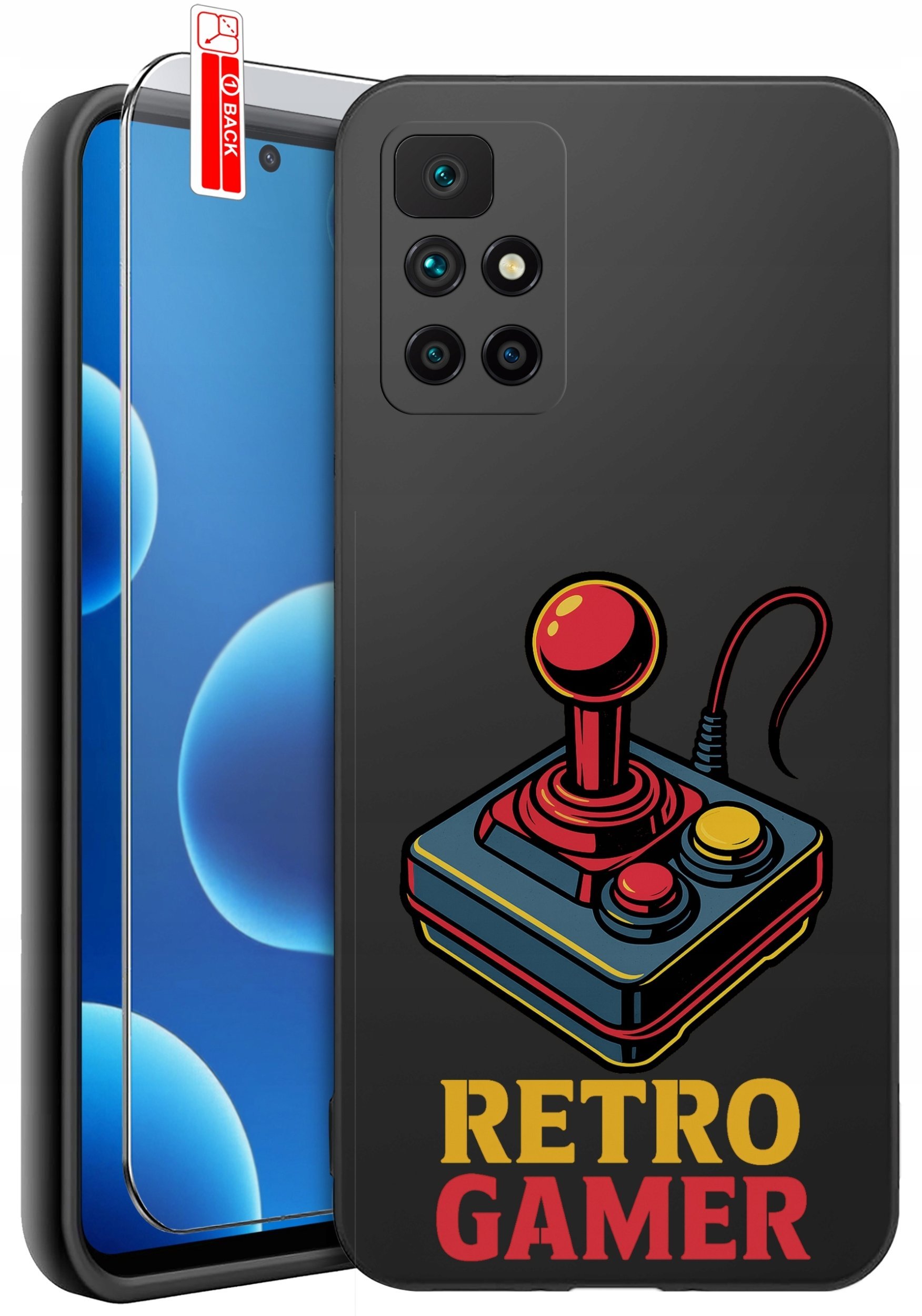 krainaGSM Etui Do Xiaomi Redmi 10 Wzory Silikonowe Matt Case + Szkło 9H
