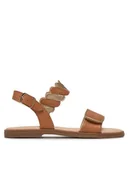 Buty dla dziewczynek - Geox Sandały J Sandal Karly Girl J4535G 054AJ C5B2U S Beżowy - miniaturka - grafika 1