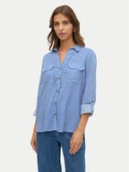 Koszule damskie - Vero Moda Koszula Bumpy 10275283 Niebieski Regular Fit - miniaturka - grafika 1