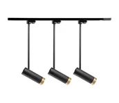 Lampy sufitowe - Oświetlenie punktowe do systemu szynowego PORTO 3xGU10/10W/230V czarne - miniaturka - grafika 1
