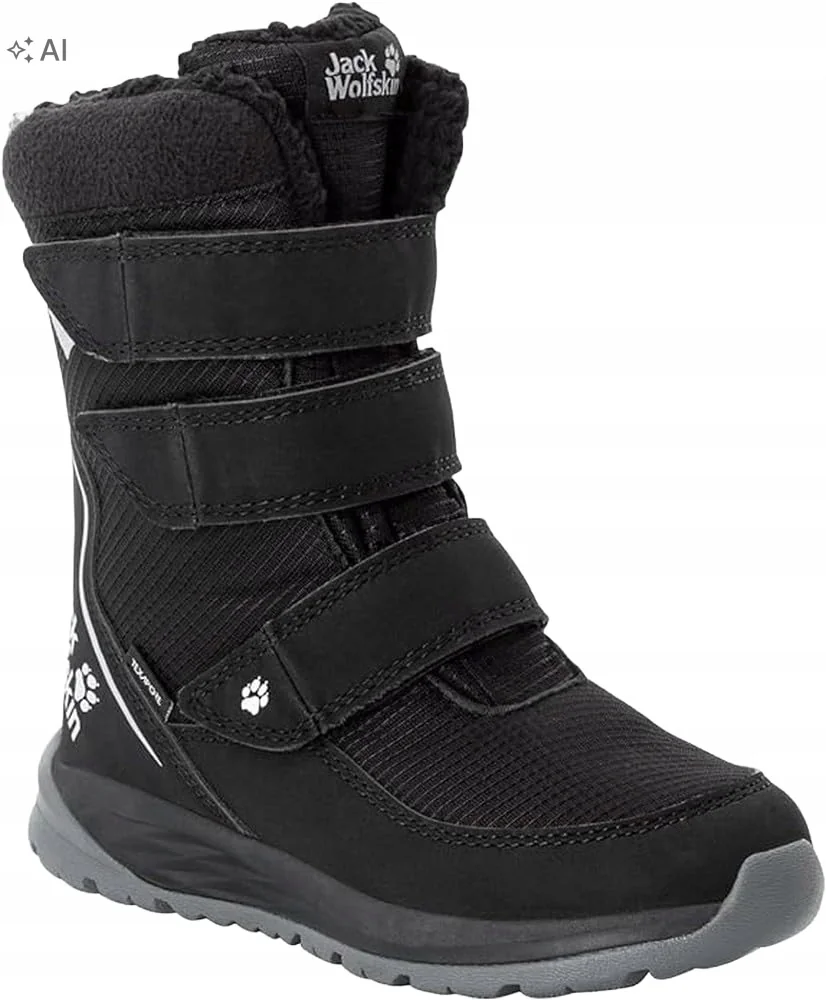 JACK WOLFSKIN ŚNIEGOWCE DZIECIĘCE NA RZEPY CZARNE 30 26RA