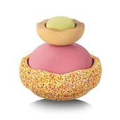 Zabawki sensoryczne - Stapelstein - Zestaw krążków sensorycznych do zabaw ruchowych Inside Set 4szt. - warm pastel - miniaturka - grafika 1