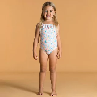 Stroje kąpielowe dla dziewczynek - Strój jednoczęściowy pływacki dla malucha Nabaiji w Kwiatki - grafika 1