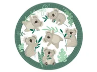 Dekoracje i nakrycia stołu na imprezę - Talerzyki urodzinowe Koala - 23 cm - 8 szt. - miniaturka - grafika 1
