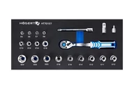 Akcesoria do elektronarzędzi - hogert technik Zestaw narzędzi z grzechotką 3/8, 22 szt., wkład EVA HT7G127 HT7G127 - miniaturka - grafika 1