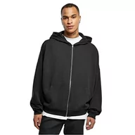 Bluzy męskie - Urban Classics Męska bluza z kapturem Organic 90's Zip Hoody, czarny, XXL - miniaturka - grafika 1