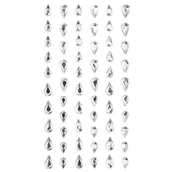 Zabawki kreatywne - Kryształki samoprzylepne kropelki 60szt - Dalprint - miniaturka - grafika 1