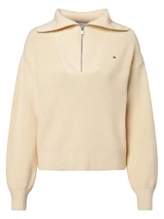 Tommy Hilfiger Sweter damski Kobiety Bawełna beżowy jednolity, XL - Swetry damskie - miniaturka - grafika 1