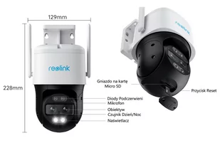 Kamera obrotowa WiFi Reolink Trackmix 8 Mpix Zoom Analityka Śledzenie - Kamery IP - miniaturka - grafika 2