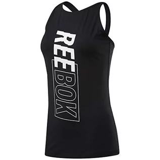 Koszulki i topy damskie - Reebok Damska koszulka Sh Read Tank Top czarny czarny XS FK5386 - grafika 1