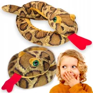 Maskotki i pluszaki - PLUSZOWY WĄŻ Pyton tygrysi DŁUGI Przytulanka maskotka Paluszak JAK ŻYWY - miniaturka - grafika 1