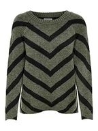 Swetry damskie - ONLY Onleliza L/S KNT Noos sweter damski, Lizard/Szczegóły: w/Black, XL - miniaturka - grafika 1