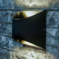 Lampy ogrodowe - Eco-Light Kinkiet zewnętrzny LED Dodd, czarny, aluminium, półokrągły - miniaturka - grafika 1