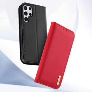 Dux Ducis Hivo skórzane etui z klapką pokrowiec ze skóry naturalnej portfel na karty i dokumenty Samsung Galaxy S22 Ultra niebieski - Etui i futerały do telefonów - miniaturka - grafika 16