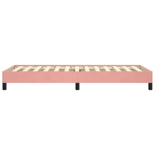 Rama łóżka, różowa, 80x200 cm, tapicerowana aksamitem Lumarko - Łóżka - miniaturka - grafika 7