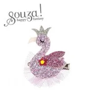 Zabawy w naśladowanie dorosłych - Souza! Spinka do włosów brokatowy łabędź Zaya fioletowy - miniaturka - grafika 1