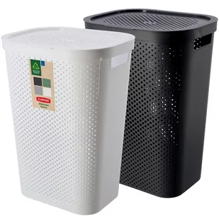 Kosze z pokrywką Curver Infinity 60L mix kolorów, 2 szt. - Kosze na bieliznę - miniaturka - grafika 1