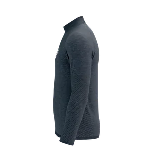 COMPRESSPORT bluza biegowa męska SEAMLESS ZIP SWEATSHIRT mood indigo - Bluzy sportowe męskie - miniaturka - grafika 9