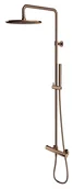 Baterie umywalkowe - Omnires Y zestaw prysznicowy natynkowy termostatyczny miedź Y1244SUCP - miniaturka - grafika 1