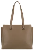 Torebki damskie - Duża shopperka damska ze skóry ekologicznej - David Jones - miniaturka - grafika 1