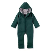 Kombinezony dla dzieci - Rampers niemowlęcy Hofbrucker Elli 100% wełna merino zielony z kapturem-86 - miniaturka - grafika 1