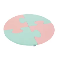 Maty edukacyjne - KiddyMoon Piankowe Puzzle do zabawy Okrąg różowy-miętowy 4 Zabawka mata - miniaturka - grafika 1