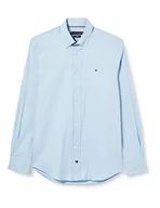 Sukienki - Tommy Hilfiger Męska sukienka koszulowa Cl Flex OXF Rf, Spokojny niebieski, 36 - miniaturka - grafika 1