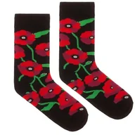 Skarpetki męskie - Skarpetki z bawełny organicznej - Maki - KABAK 42-46 - miniaturka - grafika 1