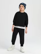 Spodnie i spodenki dla chłopców - Sinsay - Spodnie dresowe jogger - czarny - miniaturka - grafika 1