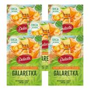 Galaretki - Delecta Galaretka smak mango, pomarańcz i ananas Zestaw 5 x 50 g - miniaturka - grafika 1