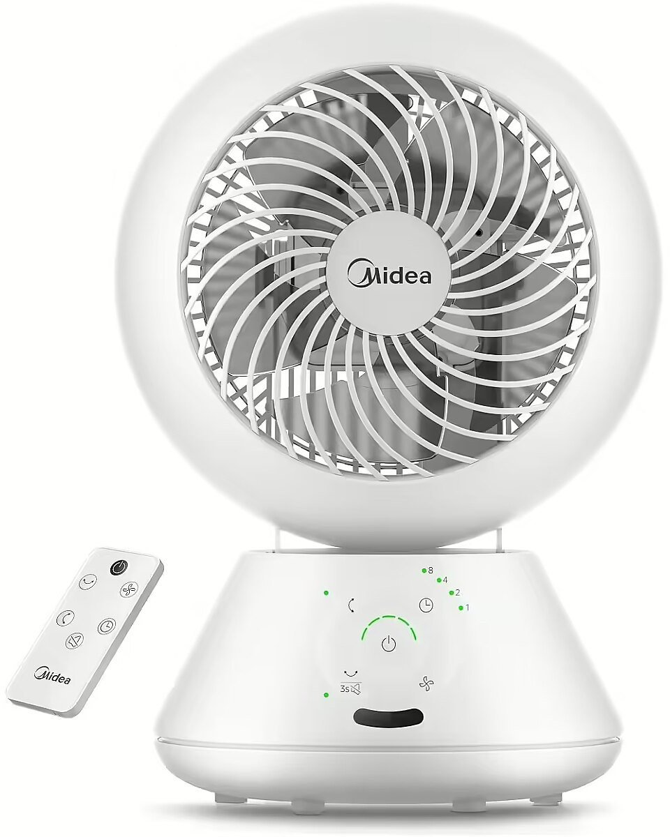 Midea Fan MDF24JRW TurboForce Table Fan White Number of speeds 5 Oscillation Remote control