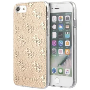 Guess 4G Glitter Etui iPhone SE 2020 8 7 Gold 10_17801 - Etui i futerały do telefonów - miniaturka - grafika 1