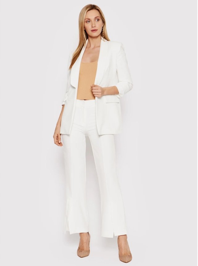 Deezee Damskie Spodnie Eleganckie Białe L 1Sow