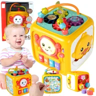 Zabawki interaktywne dla dzieci - Kostka Edukacyjna Interaktywna Sorter Montessori Multikostka Sensoryczna - miniaturka - grafika 1