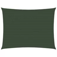 Parasole ogrodowe - vidaXL Żagiel przeciwsłoneczny, 160 g/m, ciemnozielony, 2x3 m, HDPE vidaXL - miniaturka - grafika 1