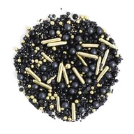 Dodatki do ciast w proszku - Posypka cukrowa mix konfetti Black 'n' Gold 90 g - miniaturka - grafika 1