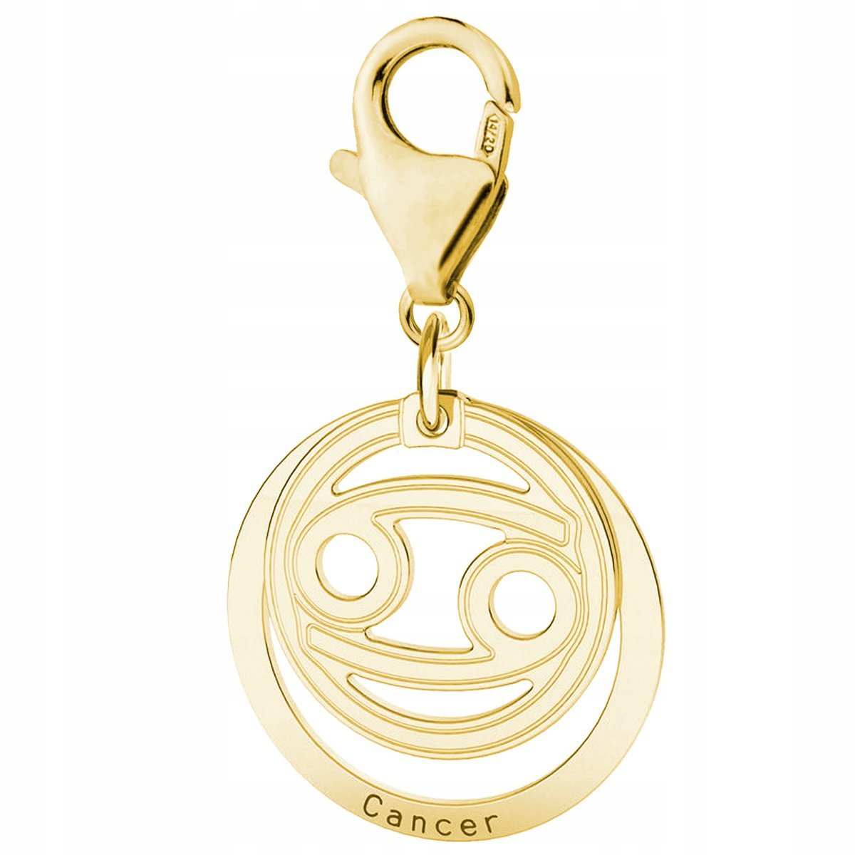 Złota Zawieszka ze Znakiem Zodiaku Raka Znak Zodiaku Rak SREBRO 925