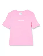 Koszulki i topy damskie - Champion Damska koszulka Legacy American Classics miękka bawełna 1 x 1 Rib Slim S/S T-shirt, gorący róż, XXL - miniaturka - grafika 1